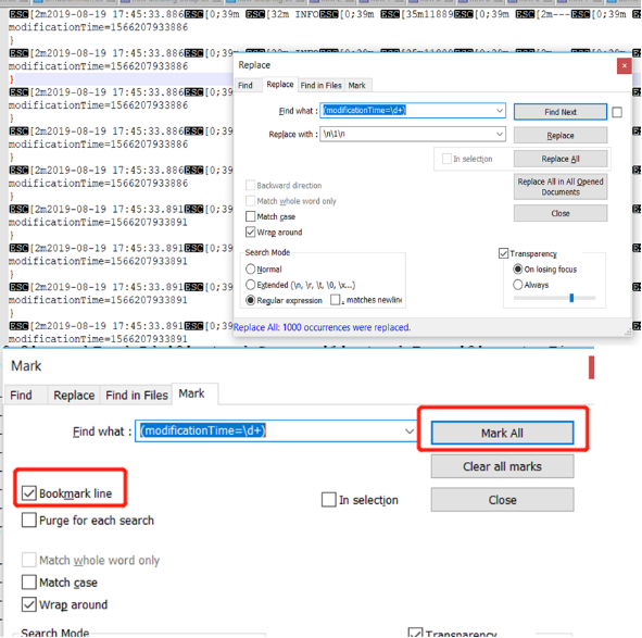 replace carriage return with space textpad 8